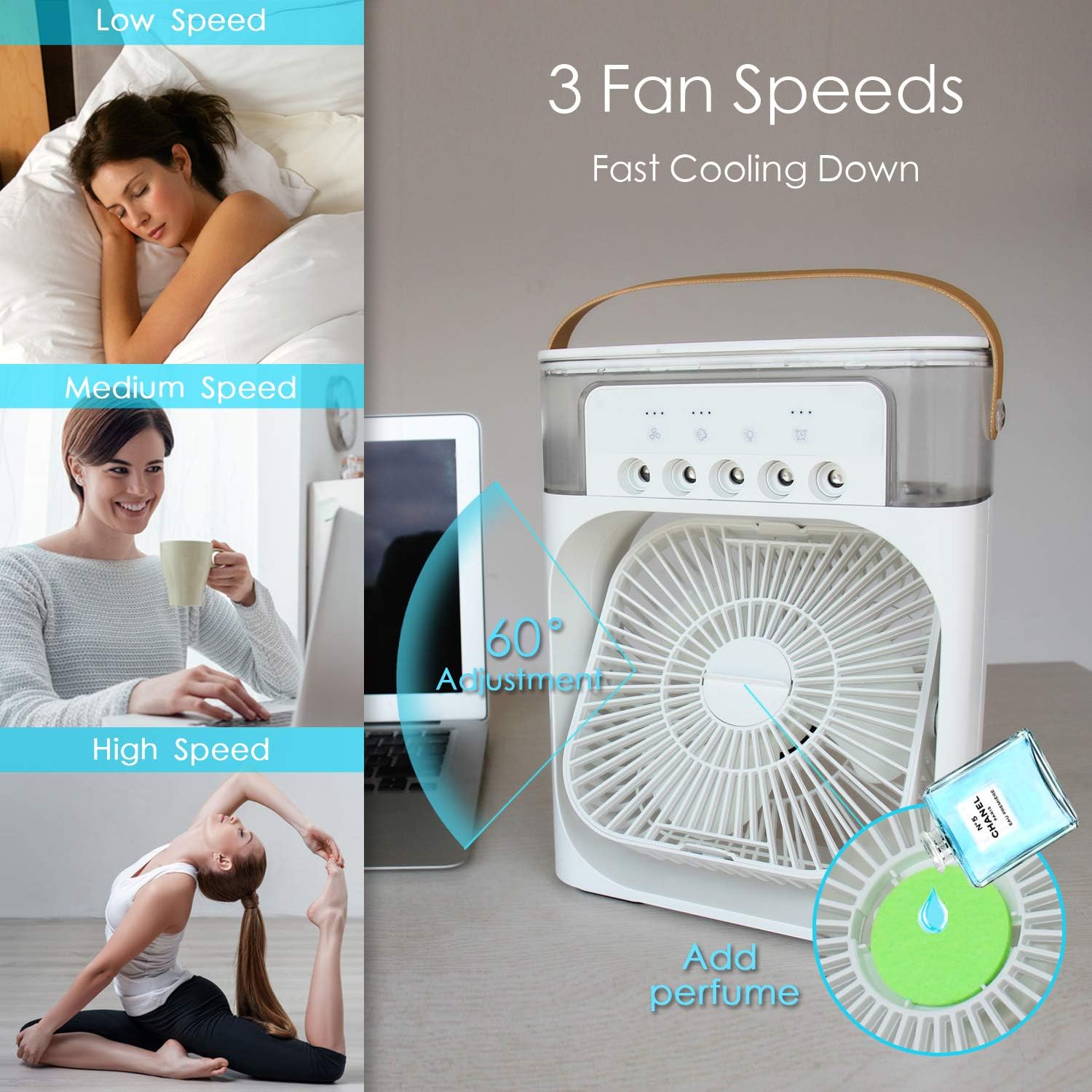 VentyPro, Ventilator cu gheata si pulverizare, portabil
